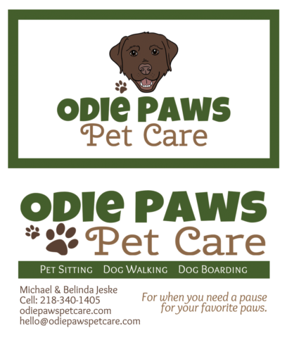 Odie Paws Business Cards